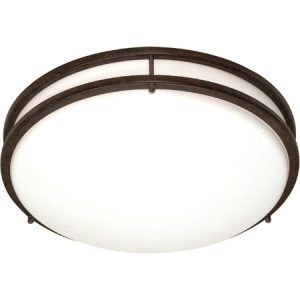 SATCO CFL Fixture (3) 13W T2 Mini Spirl/GU24 base/2700K included 13"W x 3 3/4"H Old Bronze White Acrylic