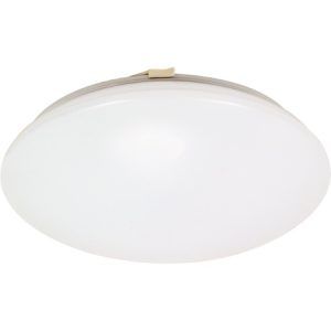 SATCO CFL Ceiling Fixture (2) 18W T3 Mini Spiral/GU24 base/2700K included 14"W x 5 1/2"H White White Acrylic