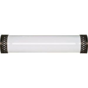 SATCO CFL Fixture (2) F17T8 maximum 25"W x 5 1/2"H Extension 3" Old Bronze Whie Acrylic