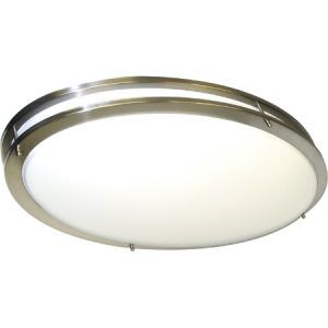 SATCO LED Glamour BN Flush 52W 32" 3000K 4160Lm 32½"L x 18"W x 4"H Brushed Nickel