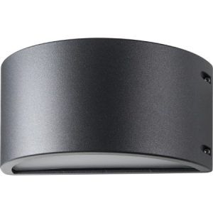SATCO LED Outdoor Fixture with Cast Aluminum Construction Genova Up/Down Sconce 12W 3000K 950Lm Anthracite