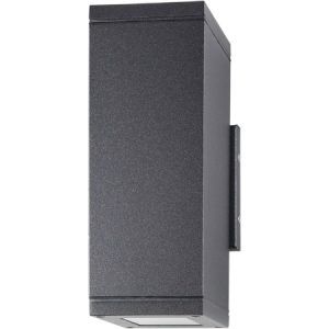 SATCO LED Outdoor Fixture with Cast Aluminum Construction Verona Up/Down Sconce 17.2W 3000K 1256Lm Anthacite