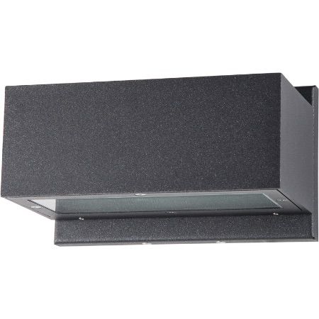 SATCO LED Outdoor Fixture with Cast Aluminum Construction Verona Up/Down Sconce 17.2W 3000K 1256Lm Anthracite
