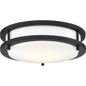 SATCO LED Glamour BN Flush 18W 10" 3000K 1440Lm 10"W x 3¾"H Black
