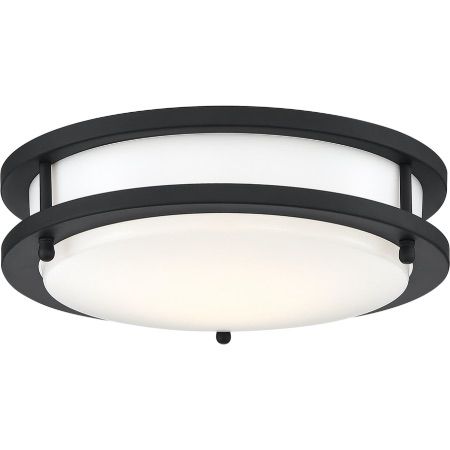 SATCO LED Glamour BN Flush 18W 10" 3000K 1440Lm 10"W x 3¾"H Black