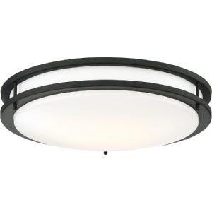 SATCO LED Glamour BN Flush 25W 17" 3000K 2000Lm 17"W x 3¾"H Black