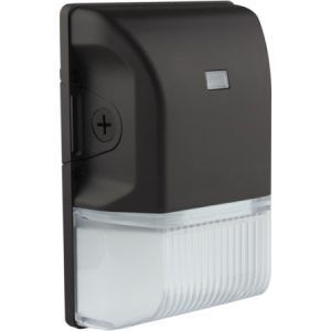 SATCO LED Small Wall Pack with Photocell 20W 100-277V 4000K 2669Lm Black
