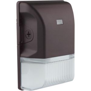 SATCO LED Small Wall Pack with Photocell 20W 100-277V 4000K 2669Lm Bronze