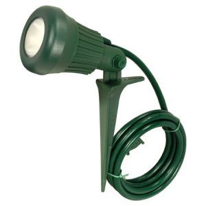 SATCO LED Plastic Flood Lite Stake for Outdoor Use 6' Green 18/2 SJTW 3.5W 120V 200Lm