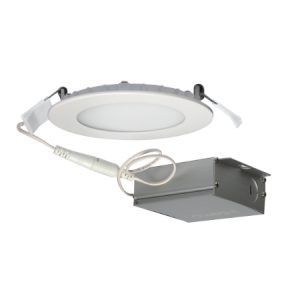 SATCO Low Profile LED Edge-Lit Downlight with External Driver/Junction Box 4" Round 10W 3000K 670Lm