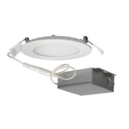 SATCO Low Profile LED Edge-Lit Downlight with External Driver/Junction Box 4" Round 10W 3000K 670Lm