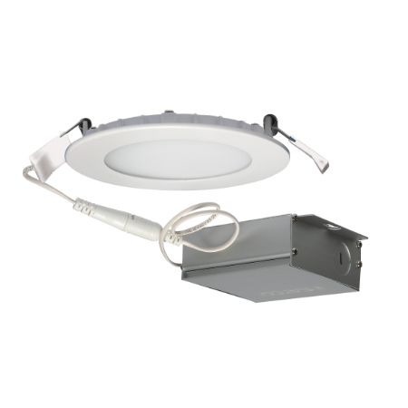 SATCO Low Profile LED Edge-Lit Downlight with External Driver/Junction Box 4" Round 10W 5000K 670Lm