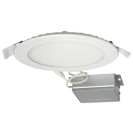 SATCO Low Profile LED Edge-Lit Downlight with External Driver/Junction Box 6" Round 12W 3000K 850Lm