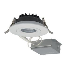 SATCO Low Profile LED Downlight with External Driver 4 1/2"Round Gimbal 12W 3000K 850Lm White