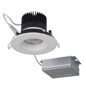 SATCO Low Profile LED Downlight with External Driver 3 1/2" Round Gimbal 12W 3000K 840Lm White