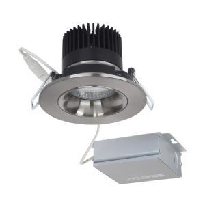 SATCO Low Profile LED Downlight with External Driver 3 1/2" Round Gimbal 12W 3000K 840Lm Brushed Nickel