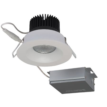 SATCO Low Profile LED Downlight with External Driver 3 1/2" Round 12W 3000K 840Lm White