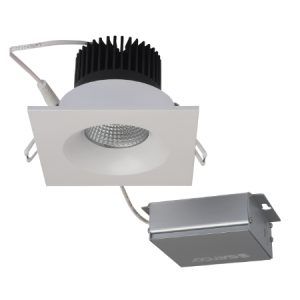 SATCO Low Profile LED Downlight with External Driver 3 1/2" Square 12W 3000K 840Lm White