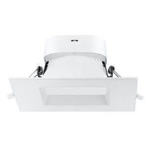 SATCO 6" LED Direct Wire Square Trim Downlight 9W 120V 4000K 720Lm