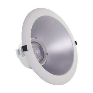 SATCO Commercial LED Downlight with ColorQuick Technology Reflector 32W 120-277V 27-30-35-40-50K Selectable 1600/2000/2450Lm Silver