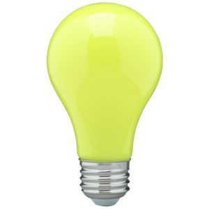 SATCO LED A19 Colour Lamp Filament 8W Yellow
