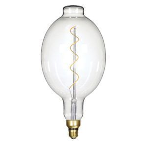 SATCO Sprial Filament LED Lamp in HID Envelope BT56 E26 4W 2150K 200Lm Clear