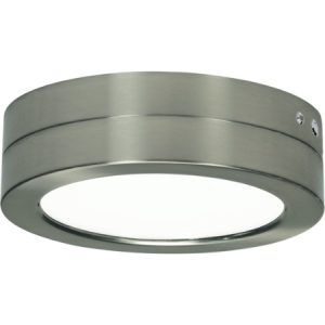 SATCO Blink LED Round Battery Backup Module 7" Brushed Nickel