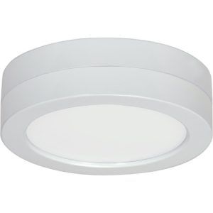 SATCO Blink LED Round Battery Backup 9" Empty Casing White