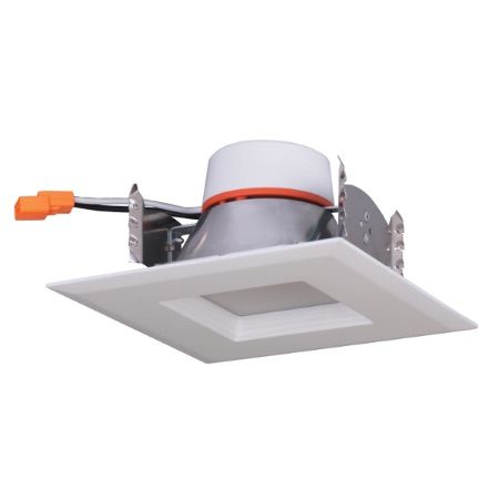SATCO 4" LED Square Trim Recessed Downlight Retrofit 7W 120V 5000K 600Lm