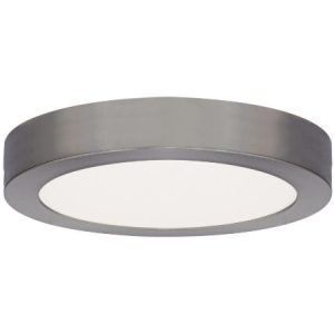 SATCO Blink Round Battery Backup Module 13" Empty Casing Brushed Nickel