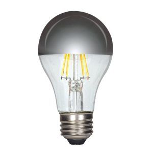 SATCO LED Filament Lamp A19 6.5W 120V 2700K 650Lm Silver Crown