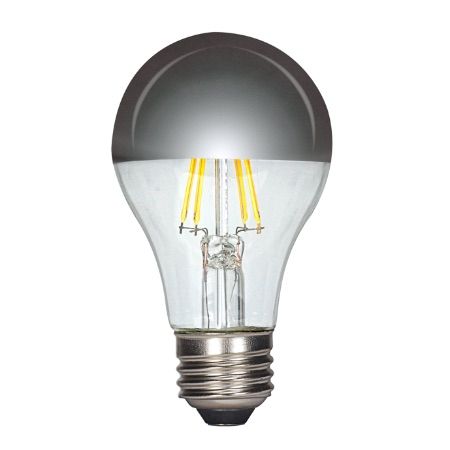 SATCO LED Filament Lamp A19 6.5W 120V 2700K 650Lm Silver Crown
