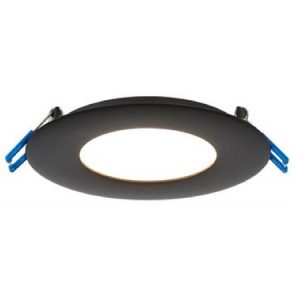 6" Round Economy 14W LED 3000K Black 110° 900 lm Type IC Air-Tight Wet ES CRI 80