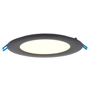 8" Round Economy 18W LED 3000K Black 110° 1200 lm Type IC Air-Tight Wet ES CRI 80