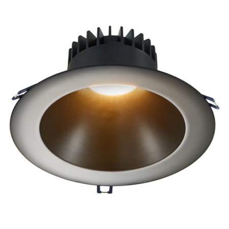 8" Round Deep Regressed 18W BR-BT 5000K 38° 1700 lm Type IC Air-Tight Wet Plenum ES CRI 90+