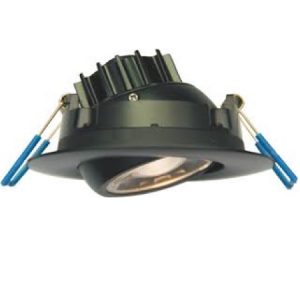 3" Round Eyeball Gimbal 7.5W LED 2700K Black 38° 580 lm Type IC Air-Tight Wet ES CRI 90+