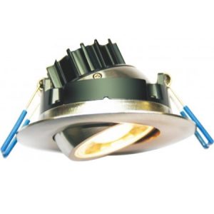 3" Round Eyeball Gimbal 7.5W LED 3000K Brushed Nickel 38° 600 lm Type IC Air-Tight Wet ES CRI 90+