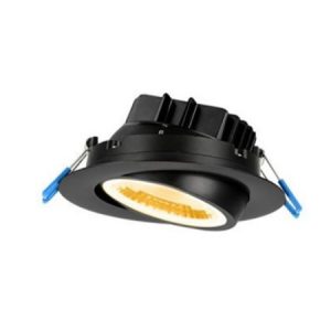 4" Round Eyeball Gimbal 11.4W LED 2700K Black 38° 960 lm Type IC Air-Tight Wet ES CRI 90+