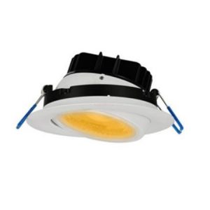4" Round Eyeball Gimbal 11.4W LED 2700K White 38° 960 lm Type IC Air-Tight Wet ES CRI 90+