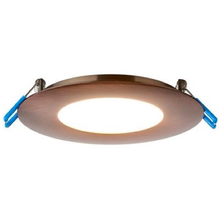 4" Round Ultimate 13.5W LED 5000K Brushed Copper 110° 850 lm Type IC Air-Tight Wet ES CRI 90+