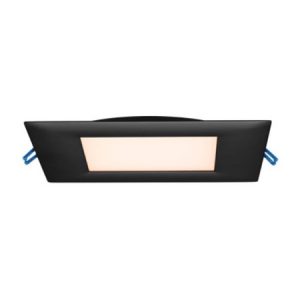 4" Square Super Thin 13.5W LED 2700K Black 110° 800 lm Type IC Air-Tight Wet ES CRI 80