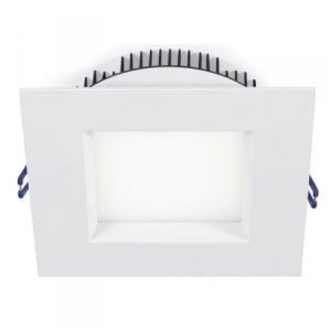 4" Square Regressed Plenum 14.5W LED 2700K White 95° 850 lm Type IC Air-Tight Wet ES CRI 90+