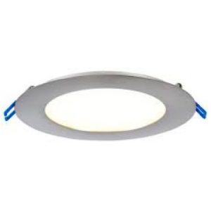 6" Round Super Thin 17W LED 2700K Brushed Nickel 110° 950 lm Type IC Air-Tight Wet ES CRI 90+