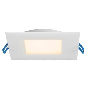 6" Square Super Thin 17W LED 2700K White 110° 1000 lm Type IC Air-Tight Wet ES CRI 80