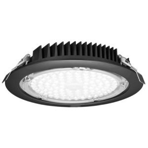 8" Round Commercial 40W LED 4000K Black 45° 4700 lm Type IC Air-Tight Wet IP65 CRI 80
