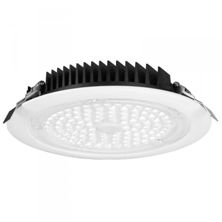 8" Round Commercial 40W LED 3000K White 45° 4500 lm Type IC Air-Tight Wet IP65 CRI 80