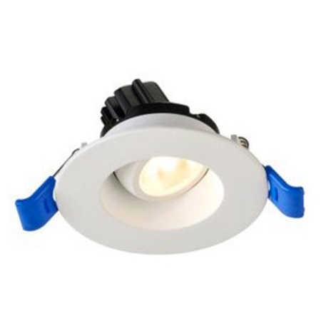 2" Round Regressed Gimbal 5W LED 3000K White 24° 400 lm Type IC Air-Tight Wet CRI 90+