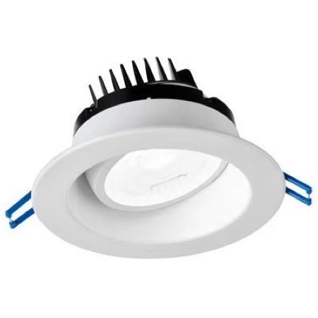 4" Round Regressed Gimbal HO 15W LED 5000K White 38° 1400 lm Type IC Air-Tight Wet ES CRI 90+