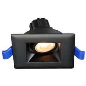 2" Square Regressed Gimbal 5W LED 2700K Black 24° 380 lm Type IC Air-Tight Wet ES CRI 90+