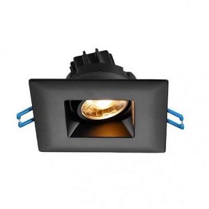 3" Square Regressed Gimbal 7.5W LED 2700K Black 38° 580 lm Type IC Air-Tight Wet ES CRI 90+